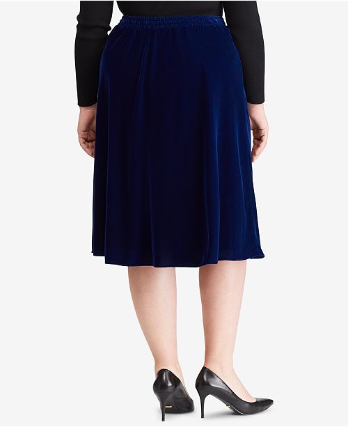 Ralph lauren velvet skirt clearance