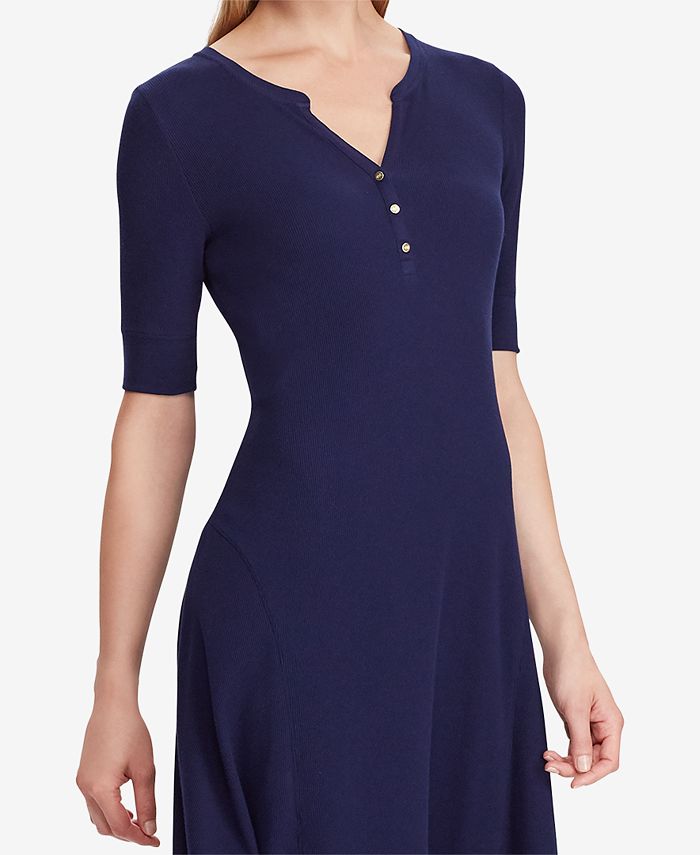 Lauren Ralph Lauren Cotton Fit & Flare Dress Macy's