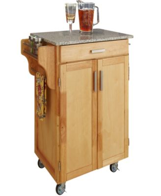 Home Styles - Cuisine Cart Natural Finish SP Granite Top