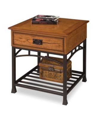 Home Styles - Modern Craftsman Distressed Oak End Table