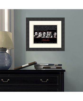 Amanti Art - Thinker (Quintet)- Peace, Power, Respect, Dignity, Love 16x14 Framed Art Print