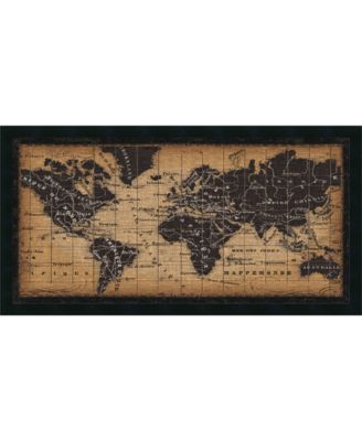 Amanti Art - Old World Map 42x22 Framed Art Print