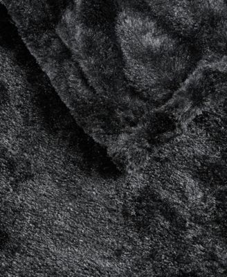 Duke Ribbed Electric Faux-Fur Throw, 50" x 70"