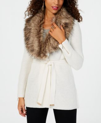 macy's fur shawl