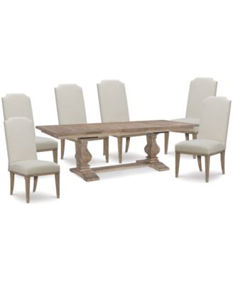 Rachael Ray Monteverdi Dining Furniture, 7-Pc. Set (Table & 6 Upholstered Side Chairs)