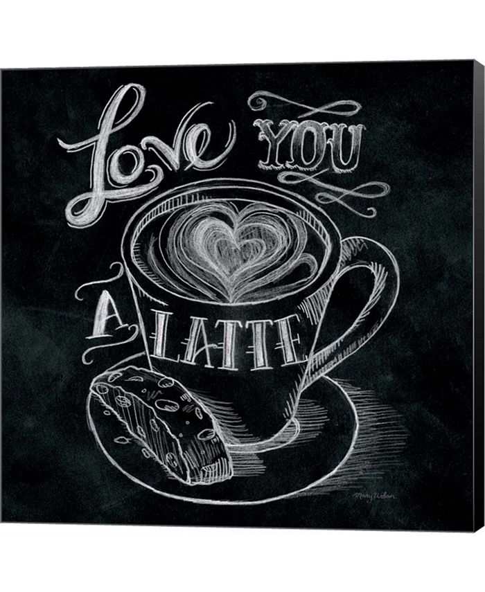 Metaverse Love You a Latte No Border Square by Mary Urban Canvas Art ...