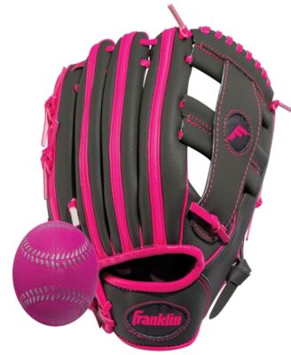 Franklin Sports 9.5" Rtp Teeball Performance Glove And Ball Combo Graphite -Left Handed Thrower