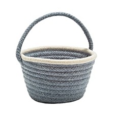 Easter Pastel Wool Braided Basket