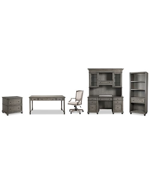 Furniture Sloane Home Office 6 Pc Set Writing Desk Credenza