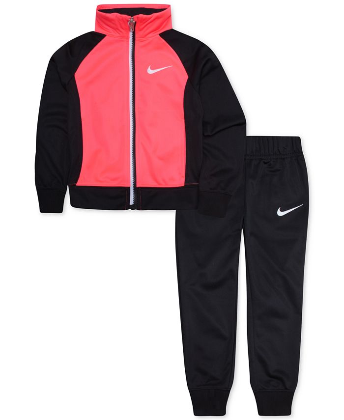 Nike Little Girls 2-Pc. Colorblocked Track Jacket & Pants Set - Macy's