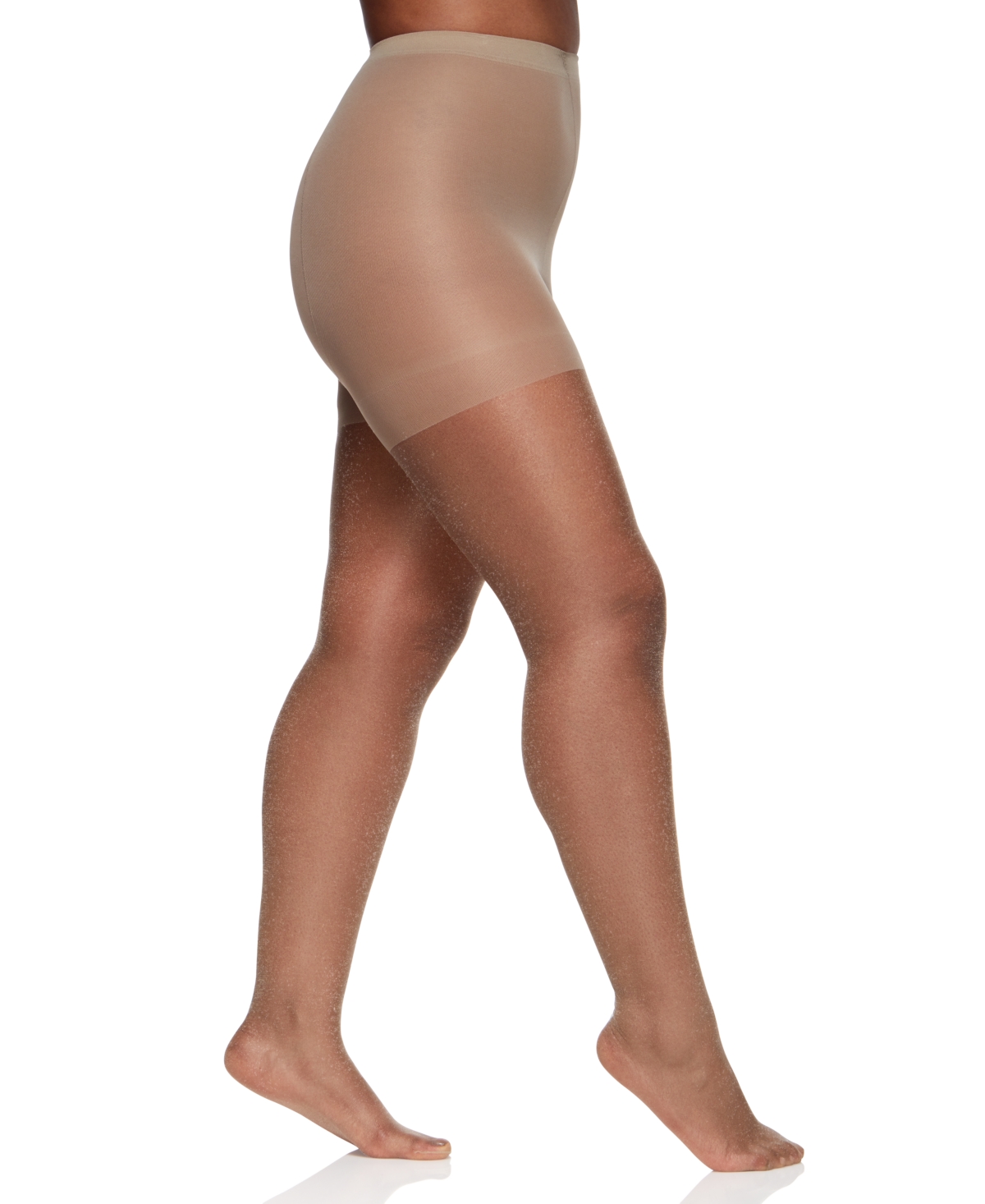 Berkshire Women's Queen Plus Size Shimmers Ultra Sheer Control Top Pantyhose 4412 - Candlelight