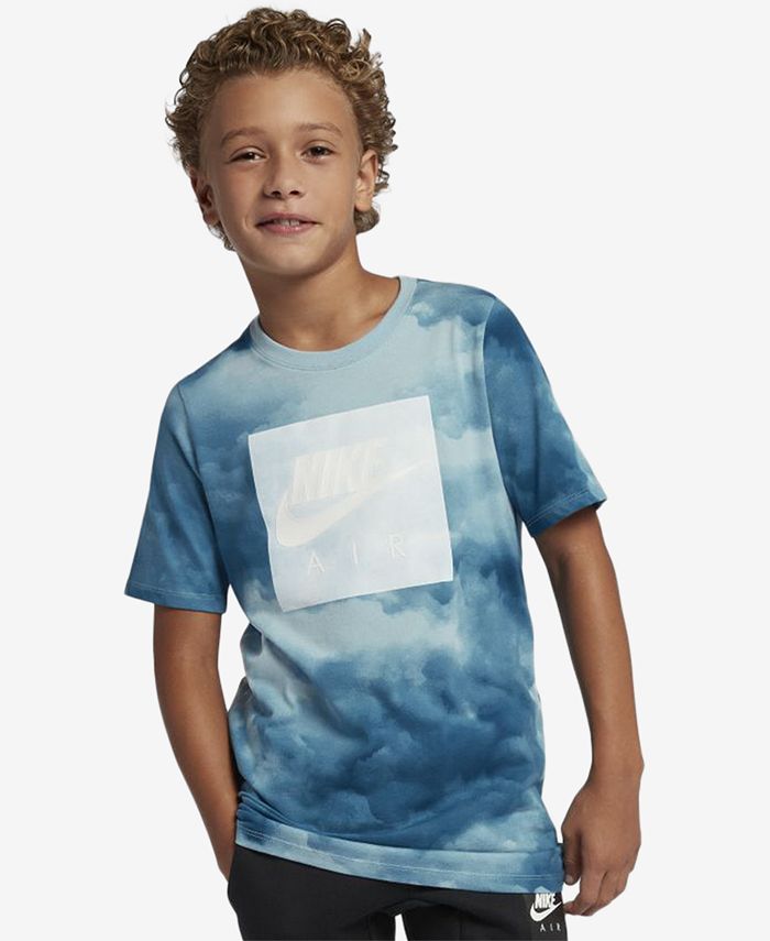Nike Big Boys Cloud-Print Cotton T-Shirt & Reviews - Shirts & Tops ...