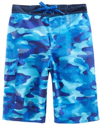 Laguna - Big Boys Digital Camo-Print Swim Trunks