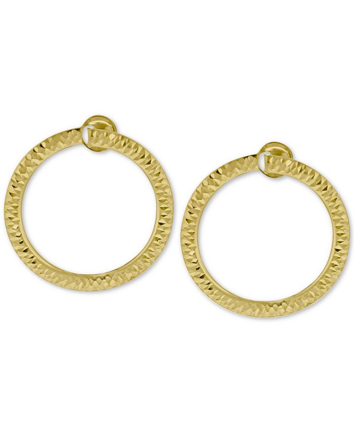 Macy's - Doorknocker Circle Drop Earrings in 14k Gold