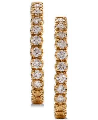 Diamond Hoop Earrings (5/8 ct. t.w.) in 14k Gold