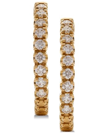 Macy's - Diamond Hoop Earrings (5/8 ct. t.w.) in 14k Gold