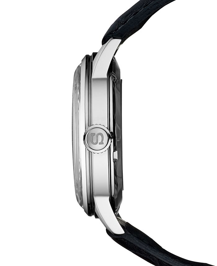 Seiko Men's Automatic Presage Black Leather Strap Watch 40.5mm Macy's
