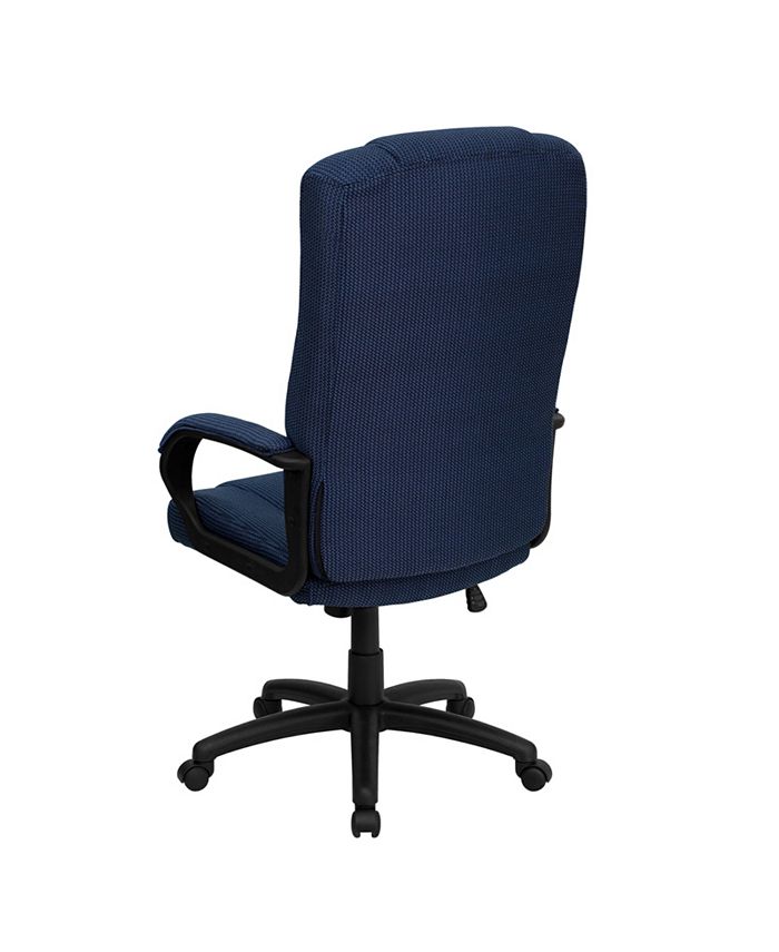 Flash Furniture High Back Navy Blue Fabric Executive Swivel Chair With Arms Macy's