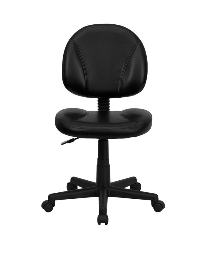 Flash Furniture MidBack Black Leather Ergonomic Swivel Task Chair Macy's