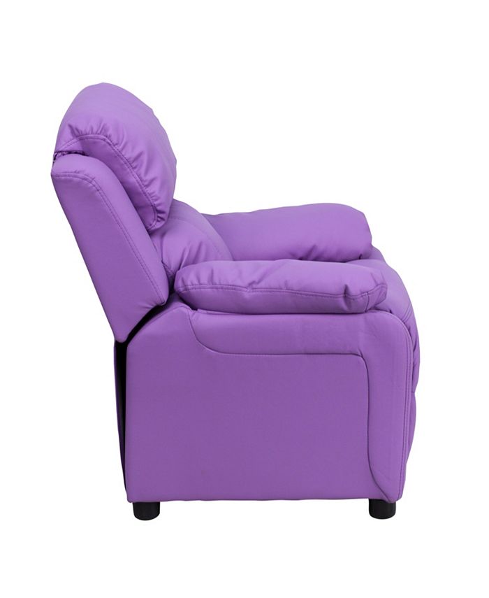 Flash Furniture Deluxe Padded Contemporary Lavender Vinyl Kids Recliner