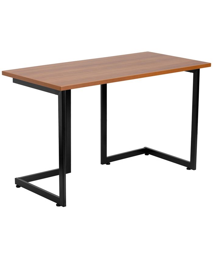 Flash Furniture Cherry Computer Desk With Black Metal Frame - Macy's