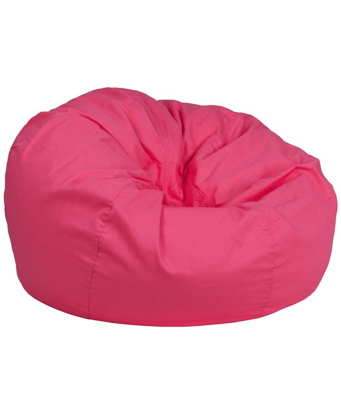 Flash Furniture Oversized Solid Hot Pink Bean Bag Chair Macy's