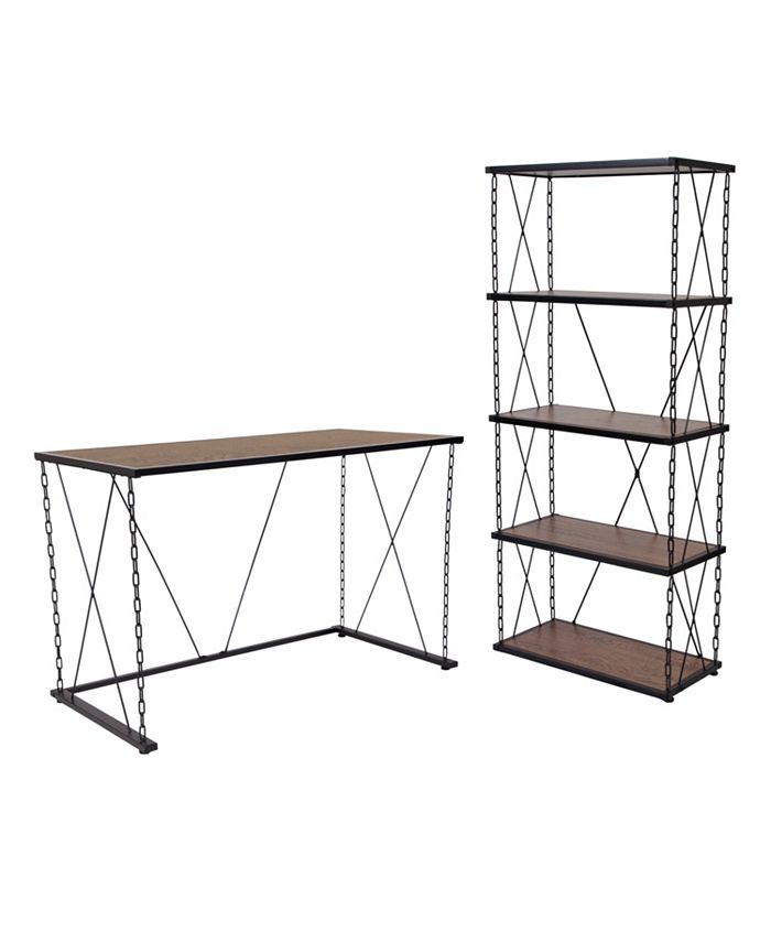 Flash Furniture Vernon Hills Collection Antique Wood Grain Finish