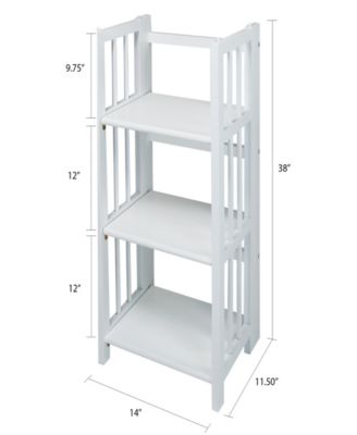 3 - Shelf Folding Bookcase 14" Wide