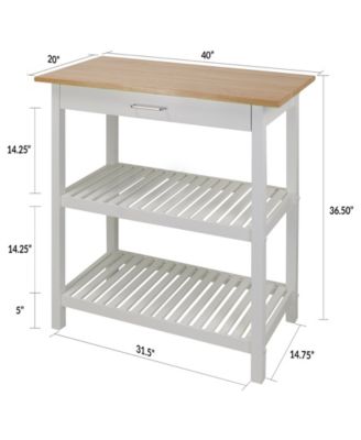 Kitchen Island with Solid Wood