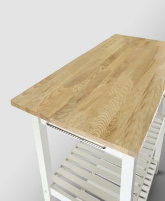 Kitchen Island with Solid Wood