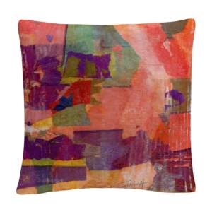 Baldwin Anthony Sikich Wanderings Colorful Shapes Composition Decorative Pillow, 16" X 16" In Multi