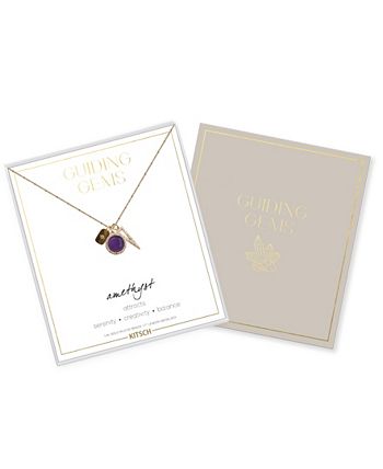 Kitsch Guiding Gems Amethyst Cluster Charms Boxed Necklace Macy s