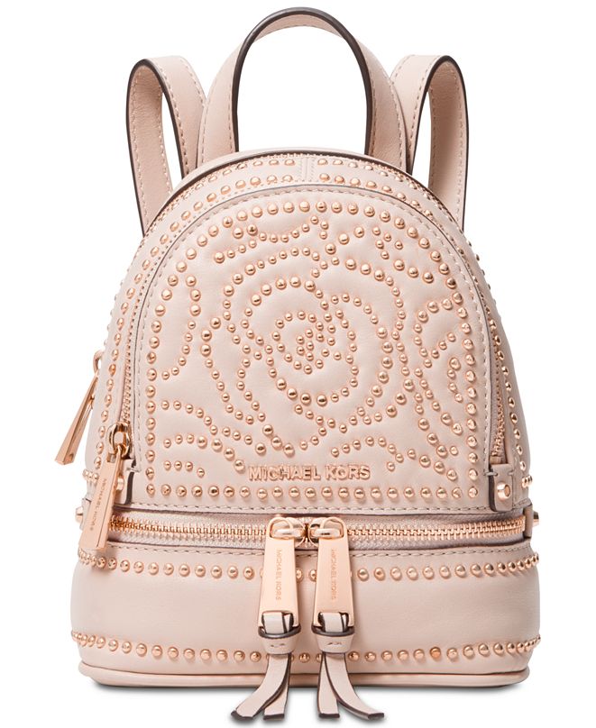 Michael michael kors rhea mini studded leather backpack online