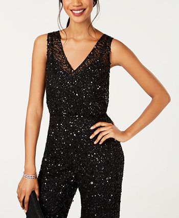 Adrianna papell sequined jumpsuit store