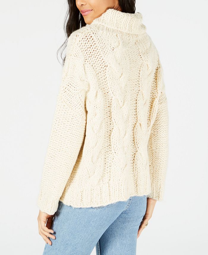 Moon River Cable-Knit Cowl-Neck Sweater - Macy's