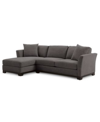 Furniture - Elliot II 107" 2-Pc. Fabric Apartment Sofa Chaise Sectional