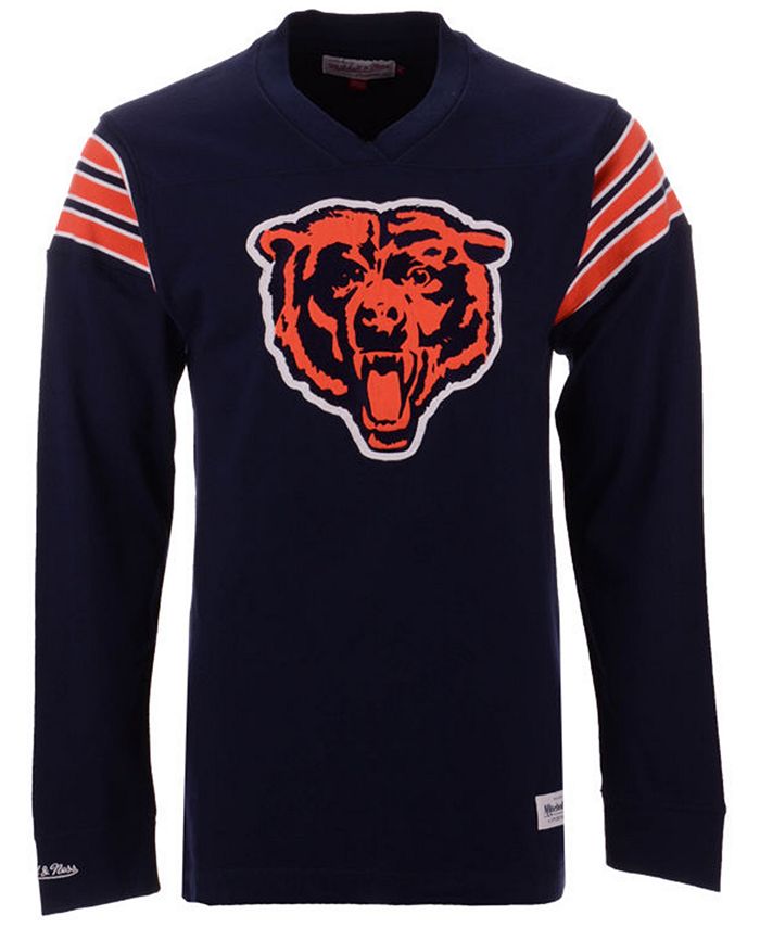 Mitchell & Ness Men's Chicago Bears Team Captain V-Neck Long Sleeve T ...