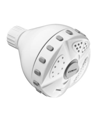 Conair 4-setting Fixed-mount White Showerhead - Macy's