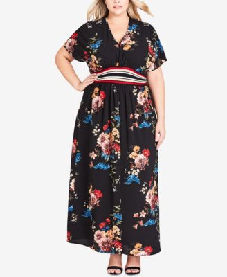 CITY CHIC - Trendy Plus Size Floral-Print Maxi Dress