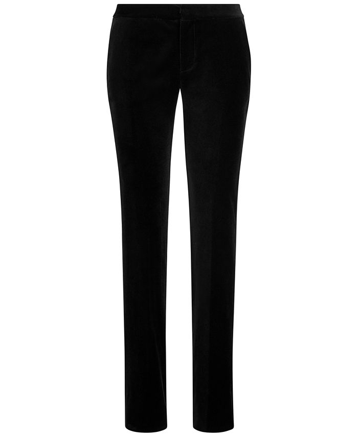 Lauren Ralph Lauren Velvet Straight Pants - Macy's