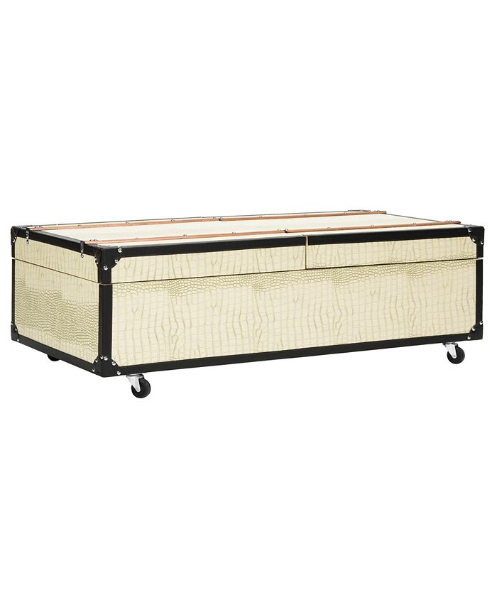 Safavieh Zoe Coffee Table Storage Trunk With Wine Rack Macy's