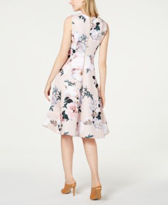 Calvin Klein Floral-Print Fit & Flare Dress