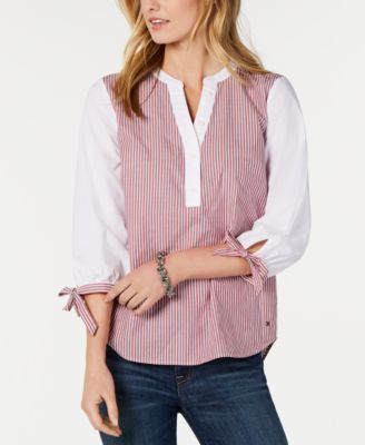 macy's tommy hilfiger women's blouses