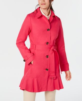 kate spade ruffle trench coat