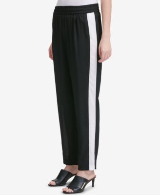 Calvin Klein - Side-Stripe Straight-Leg Pants