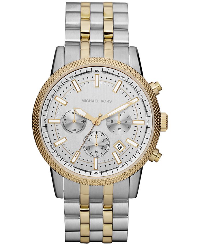 Michael Kors Men's Chronograph Two-Tone Stainless Steel Bracelet Watch ...