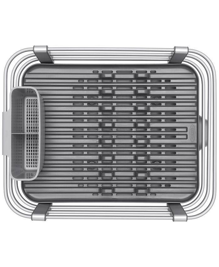 OXO Aluminum Dish Drying Rack – Pryde's Kitchen & Necessities