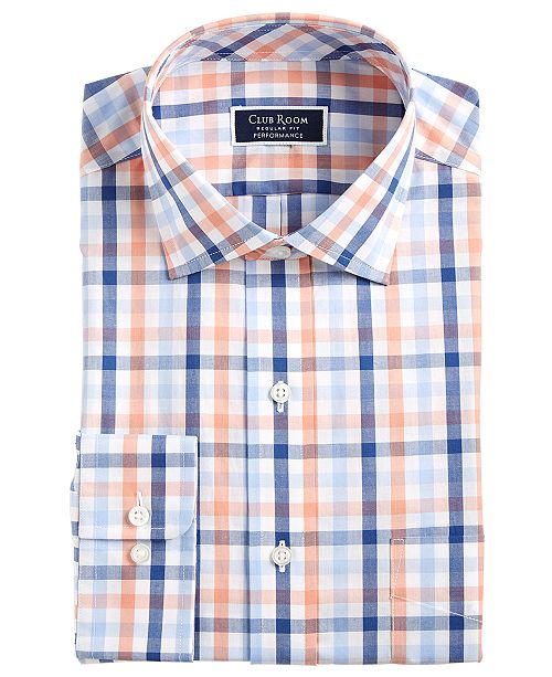 Club Room Men S Slim Fit Gingham Check Performance