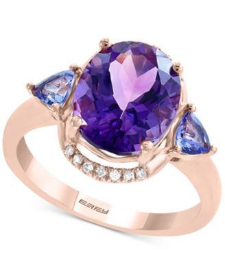 EFFY Collection - Multi-Gemstone (3-7/8 ct. t.w.) & Diamond & Diamond Accent Ring in 14k Rose Gold