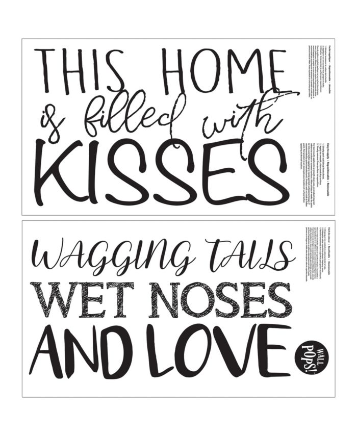 Brewster Home Fashions Wagging Tails And Wet Noses Wall Quote & Reviews - Wall Art - Macy's